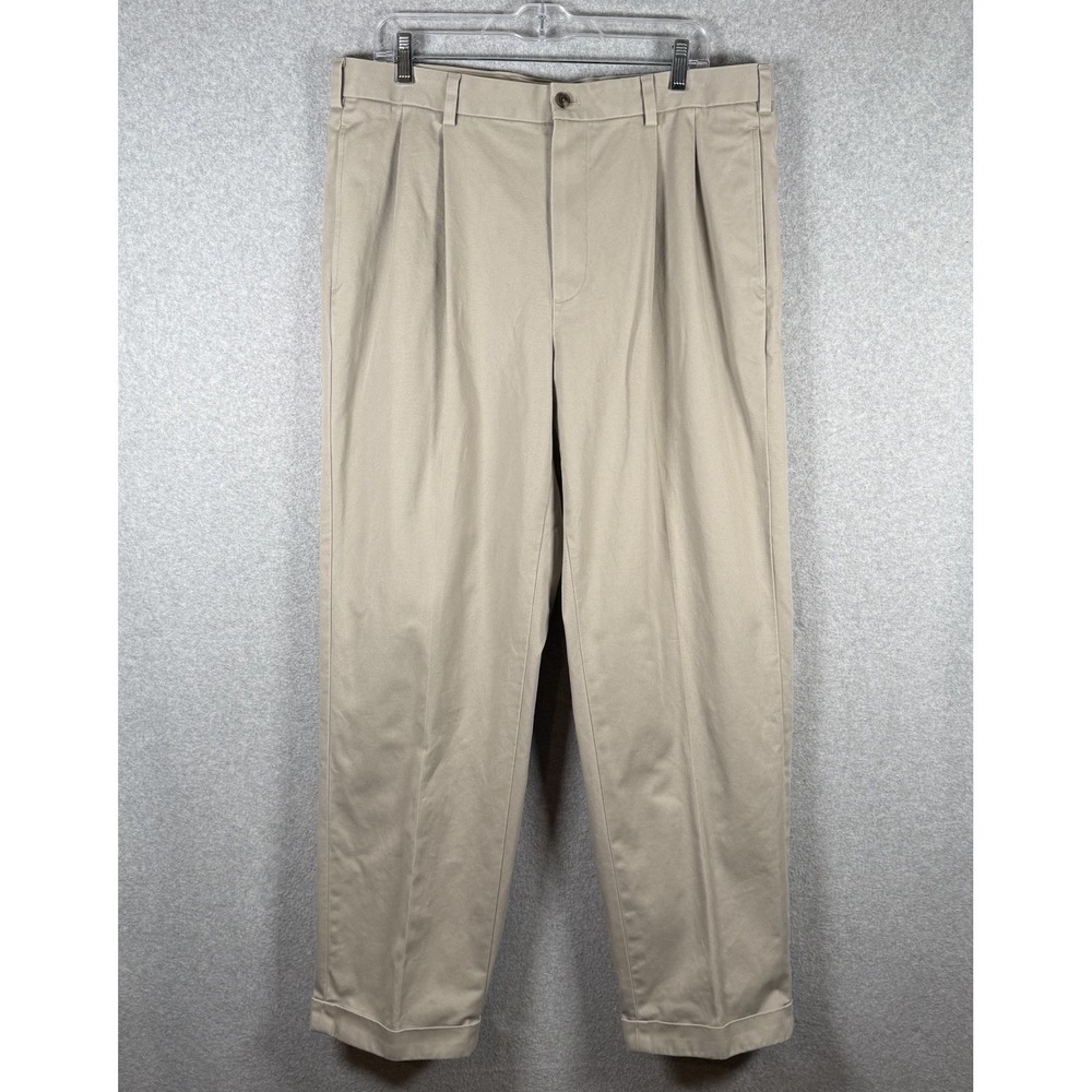 Brooks brothers elliot advantage chino mens 36 x 32 beige khaki dress pants